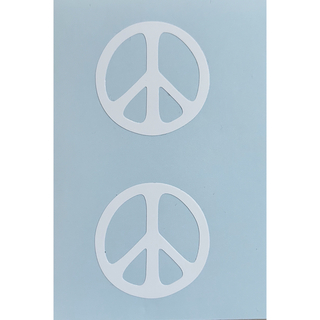 SUGIZO peace mark カッティングステッカー◆4㎝◆白マット◆2点(ミュージシャン)