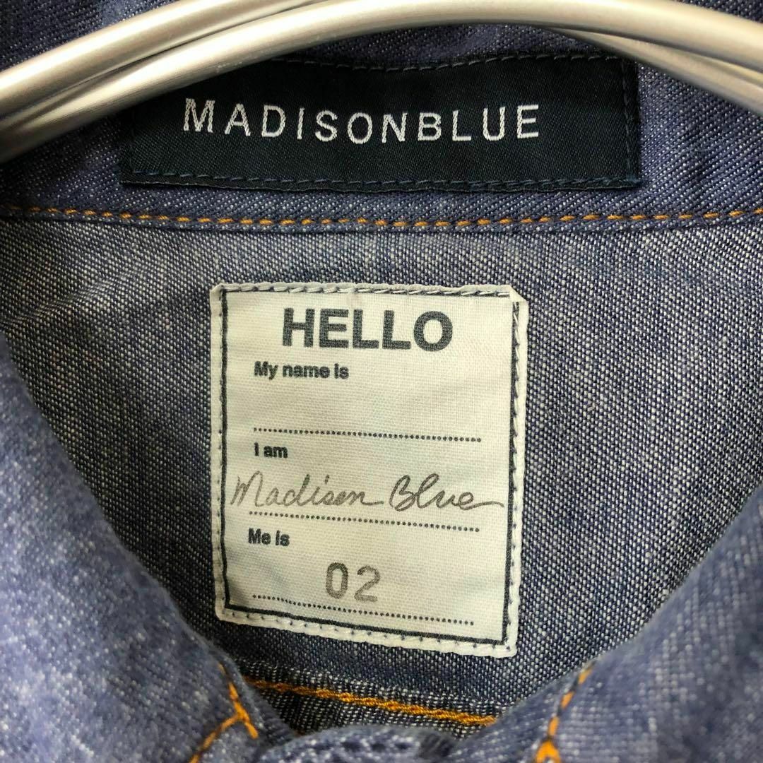 MADISONBLUE(マディソンブルー)の【未使用品】MADISON BLUE ライダーデニムジャケット 2 レディースのジャケット/アウター(Gジャン/デニムジャケット)の商品写真
