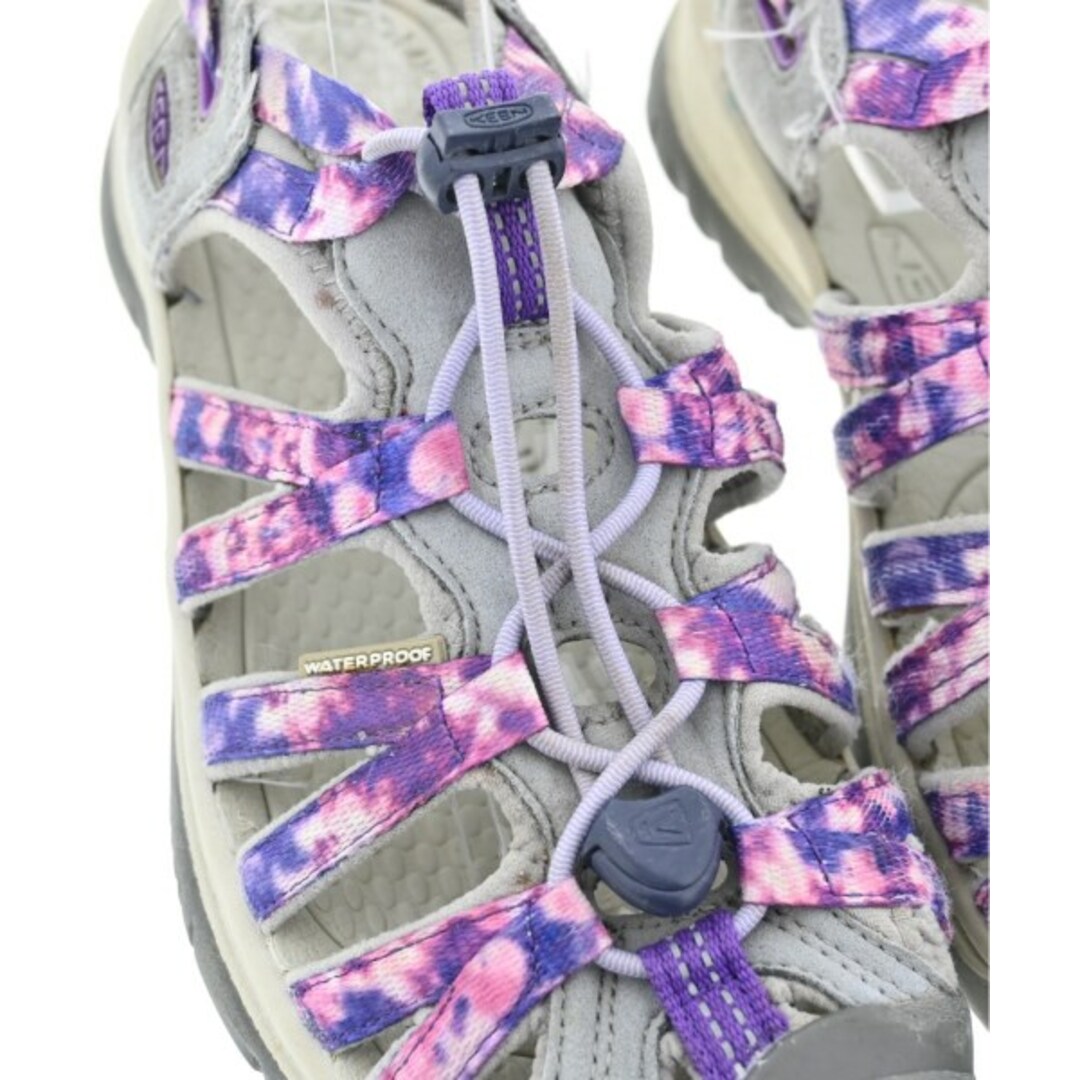 KEEN(キーン)のKEEN キーン サンダル 23.5cm グレーx紫 【古着】【中古】 レディースの靴/シューズ(サンダル)の商品写真