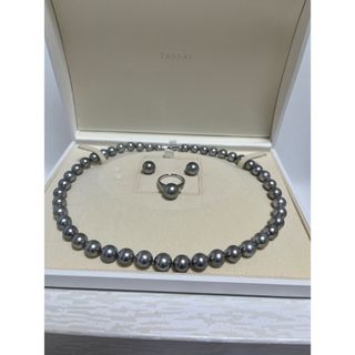 タサキ(TASAKI)のタサキ　K18  黒蝶　ネックレス・ピアス・リング　希少な3点セット　美品(ネックレス)