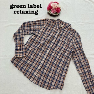 UNITED ARROWS green label relaxing - グリーンレーベルリラクシング　 レディース　チェックシャツ　40 Lサイズ　綿