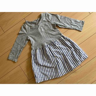 GAP - gap baby 3t ワンピース グレー ボーダー 美品 zara好きな方にも