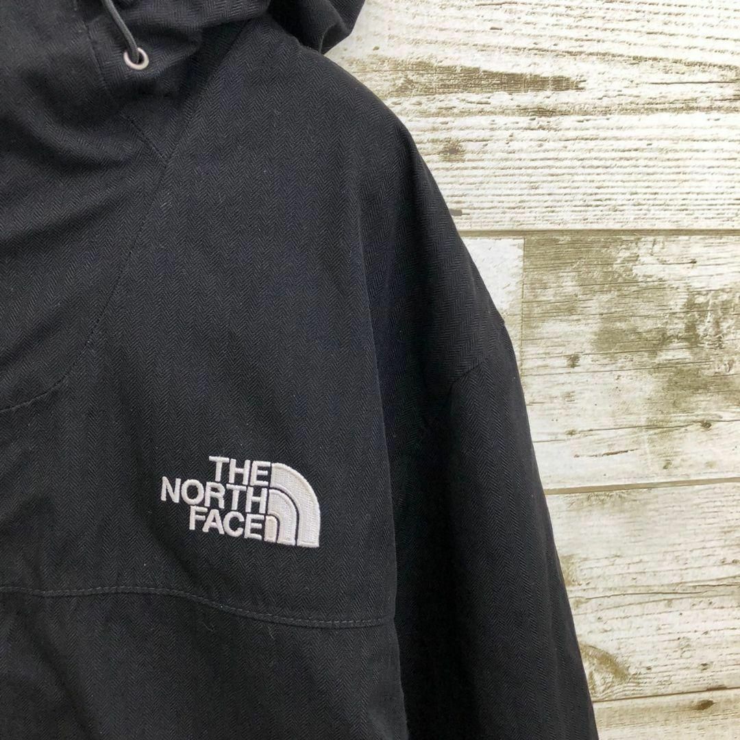 THE NORTH FACE(ザノースフェイス)の【k6839】希少USA規格ノースフェイス刺繍ロゴハイベントマウンテンパーカー黒 メンズのジャケット/アウター(マウンテンパーカー)の商品写真