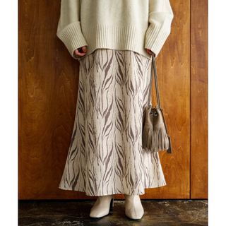 ラウンジドレス(Loungedress)の美品 Loungedress ラウンジドレス ゼブラマーメイドスカート(ロングスカート)