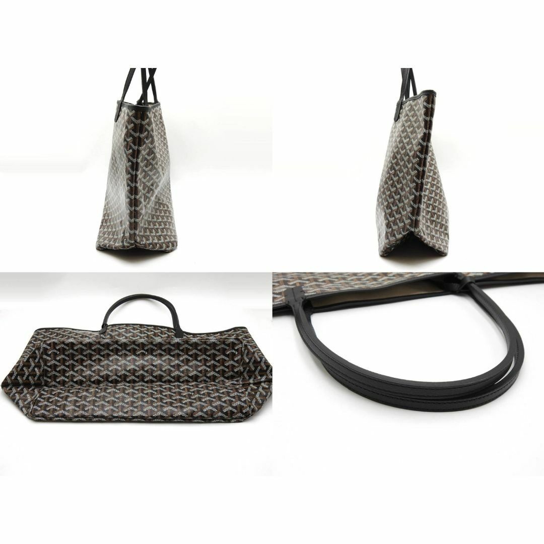 GOYARD(ゴヤール)のGOYARD ゴヤール サンルイGM トートバッグ ショルダーバッグ PVC キャンバス レザー ブラック【中古】 レディースのバッグ(トートバッグ)の商品写真