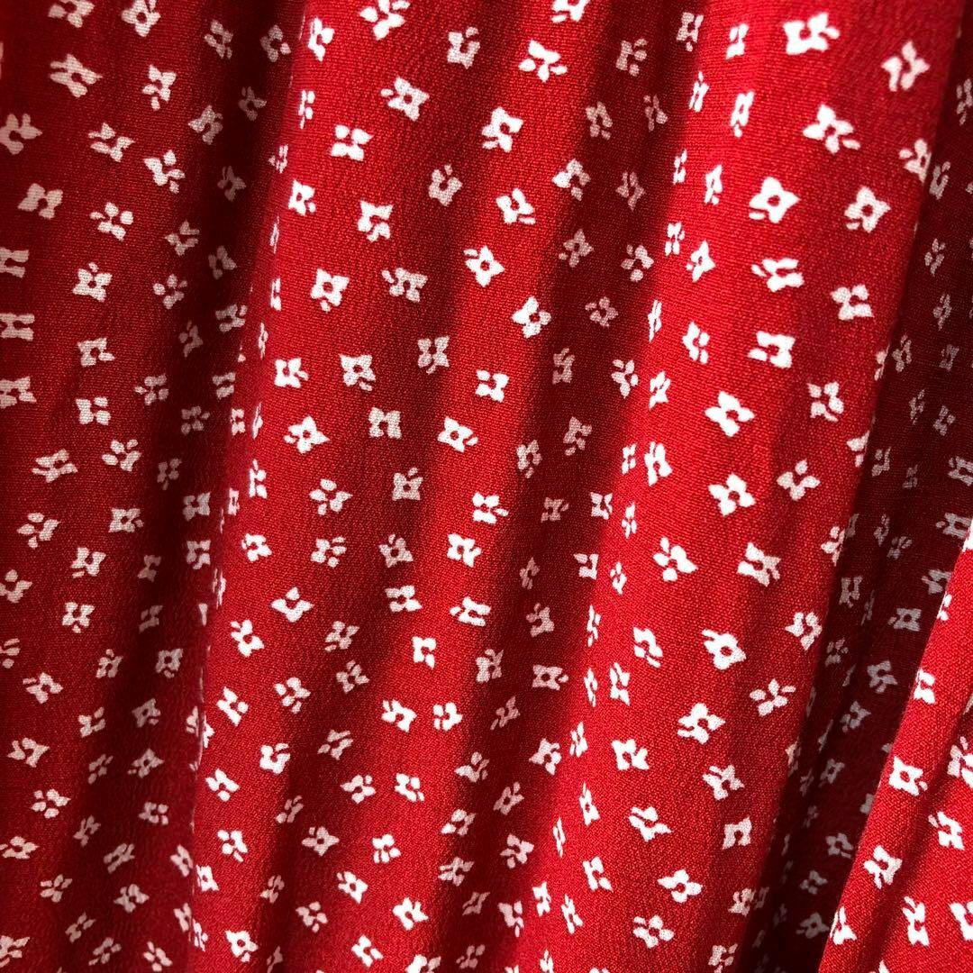 Shinzone(シンゾーン)のTHE SHINZONE  フローレットヘムフリルスカート  レッド 花柄 レディースのスカート(ロングスカート)の商品写真