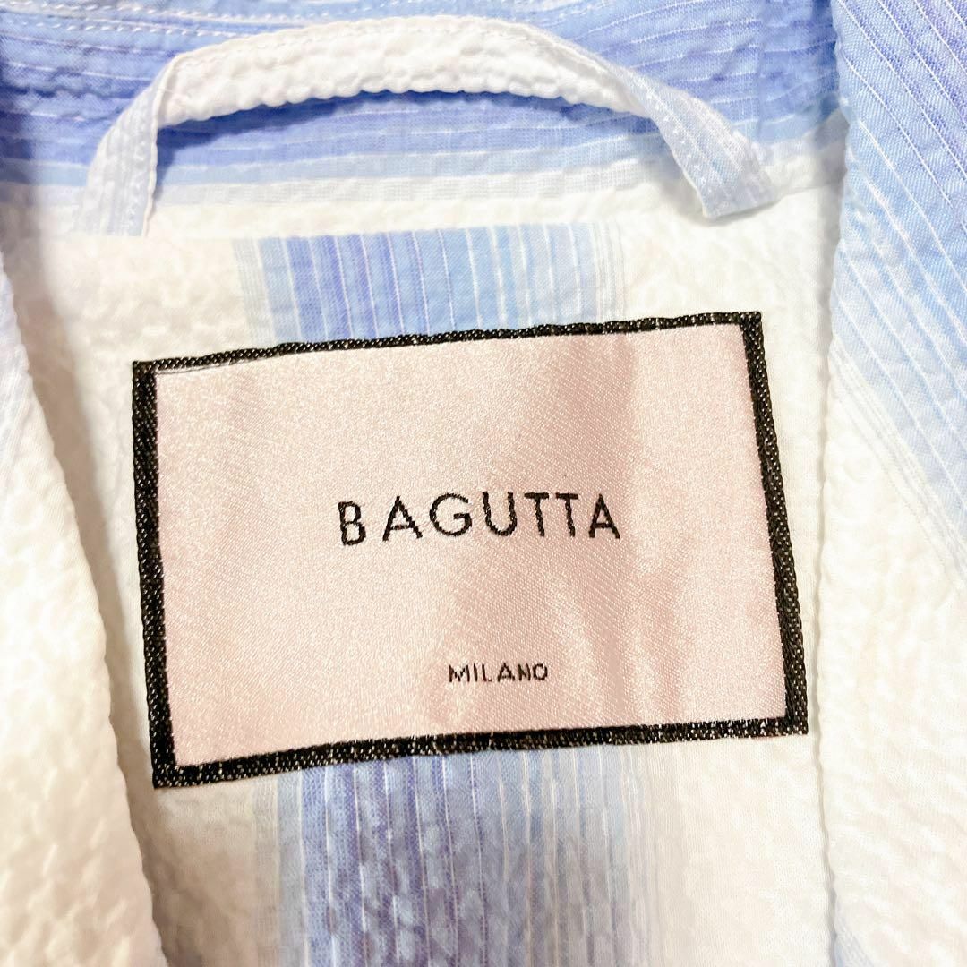 BAGUTTA(バグッタ)の【高級】イタリア製 バグッタ ストライプロングシャツワンピース 春 夏 ゆったり レディースのワンピース(ロングワンピース/マキシワンピース)の商品写真