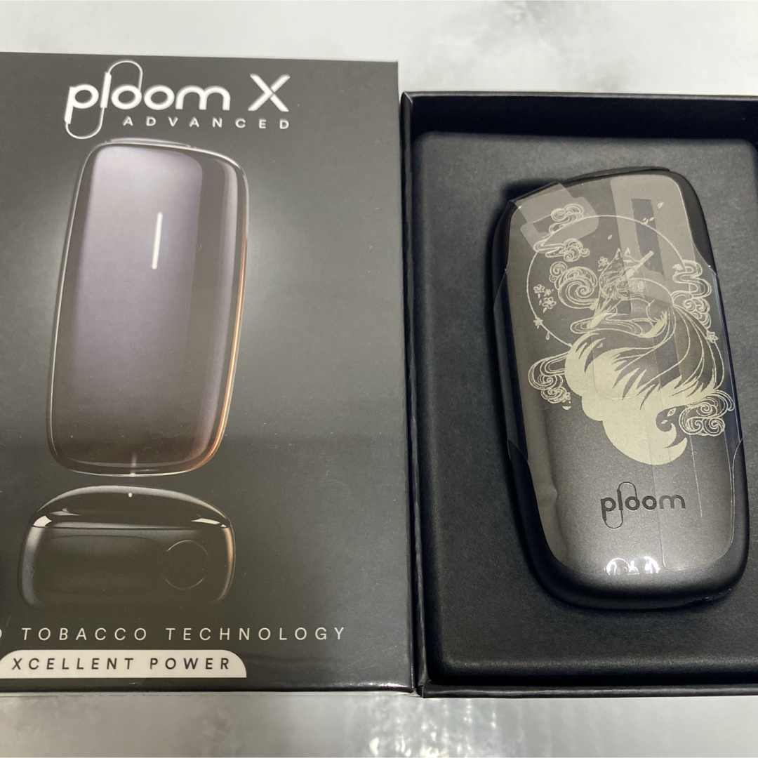 PloomTECH(プルームテック)の九尾 狐 デザイン プルームエックス Ploom X アドバンスド 本体 黒 メンズのファッション小物(タバコグッズ)の商品写真