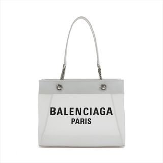 バレンシアガ(Balenciaga)のバレンシアガ デューティーフリー メッシュ×レザー  ホワイト レディース(トートバッグ)