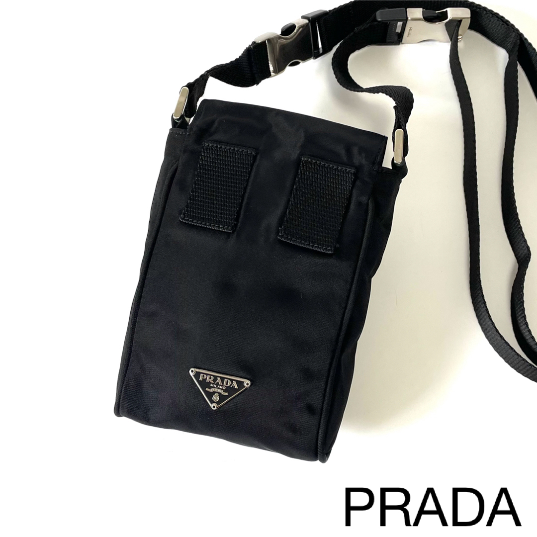 PRADA(プラダ)の【美品〜良品】プラダ　ミニ ショルダーバッグ　スマホポーチ　ウエストポーチ メンズのバッグ(ショルダーバッグ)の商品写真