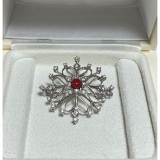 ミキモト(MIKIMOTO)の希少逸品！　ミキモト　4.7㎜コンクパール×0.7ctダイヤ　ブローチ　美品(ブローチ/コサージュ)