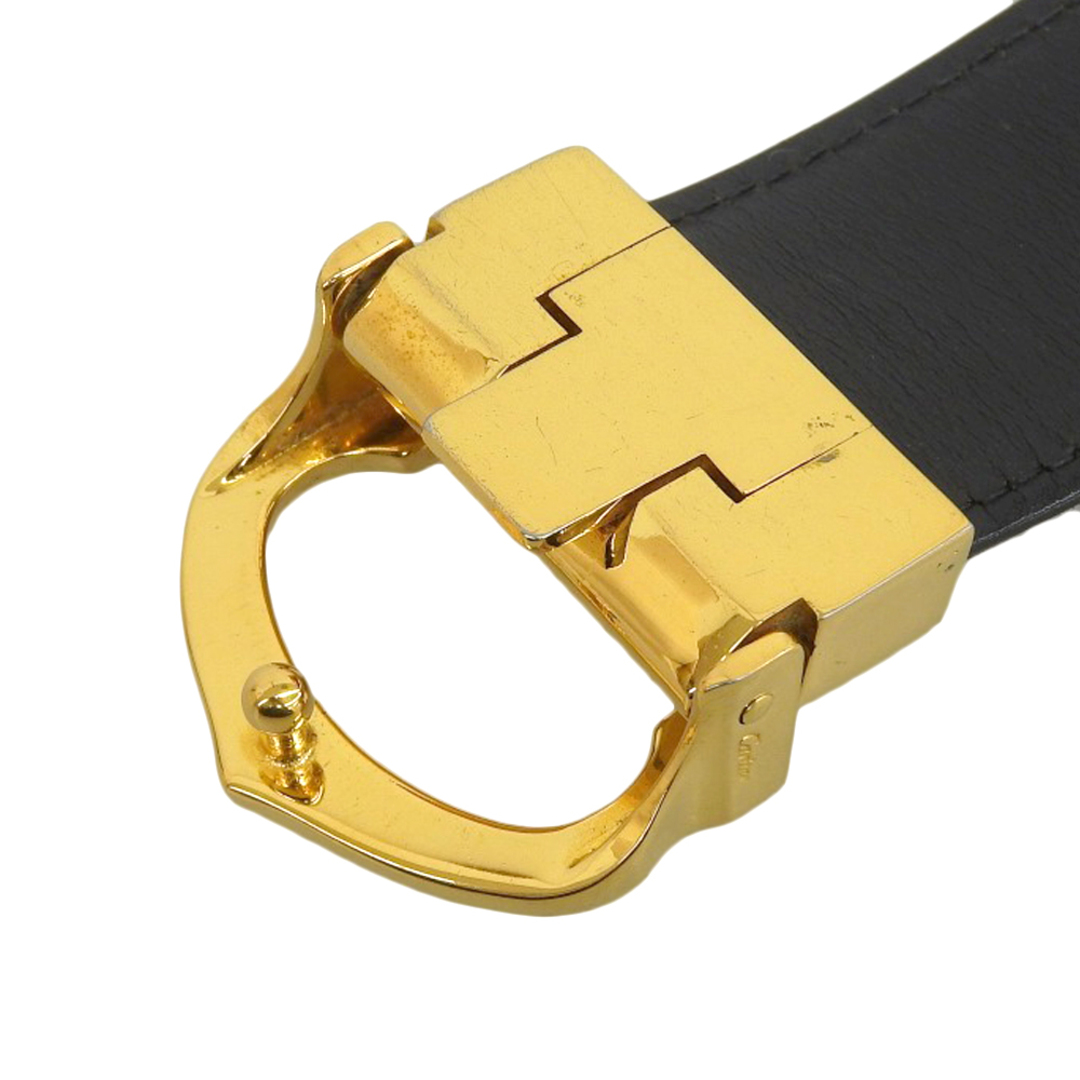 【本物保証】 カルティエ CARTIER マスト ドゥ カルティエ 腰ベルト レザー ゴールド金具 GP金具 ブラック 黒 【本物保証】 カルティエ CARTIER マスト ドゥ カルティエ 腰ベルト レザー ゴールド金具 GP金具 ブラック 黒