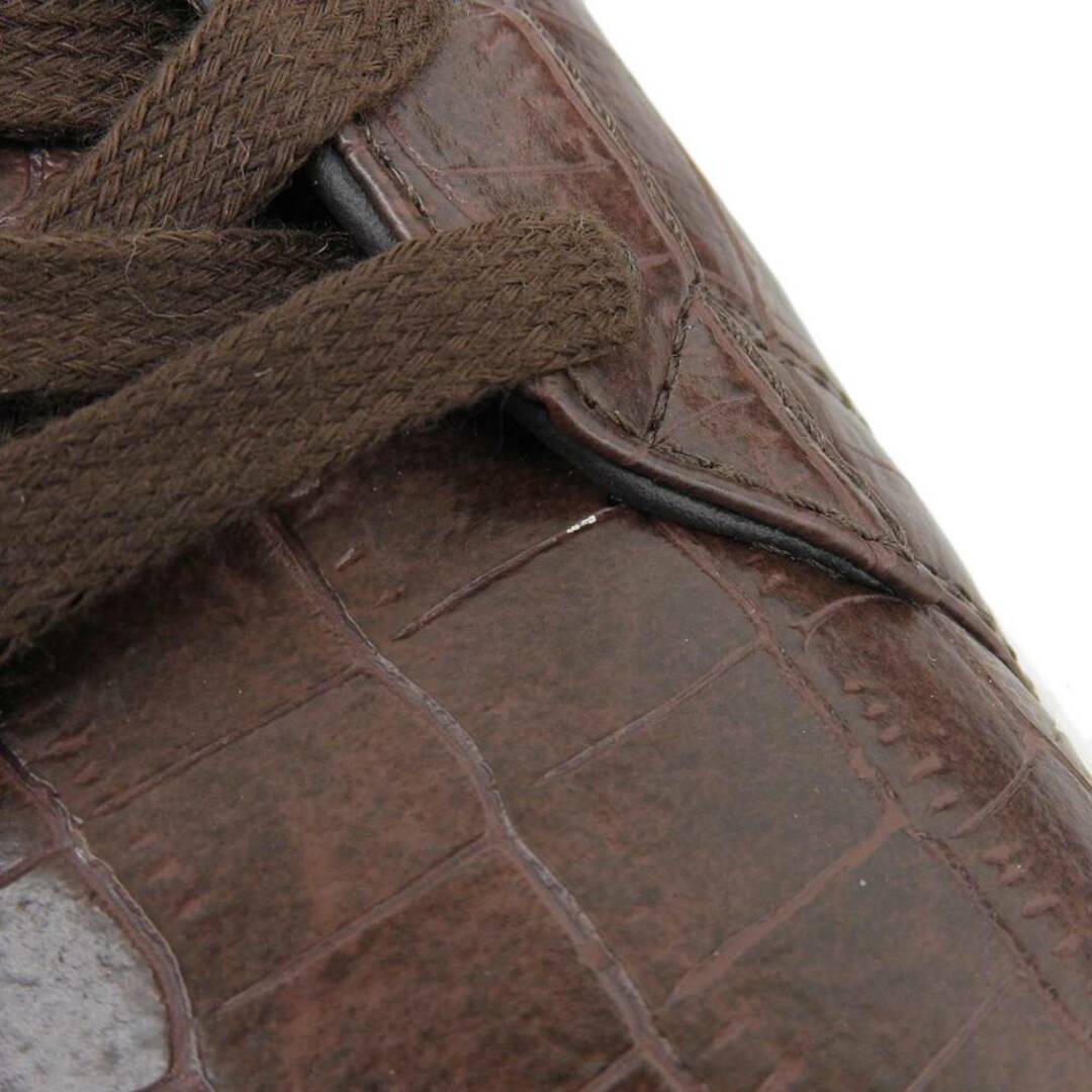 ARMANI JEANS(アルマーニジーンズ)の【本物保証】 新品同様 アルマーニ ジーンズ ARMANI JEANS ローカット スニーカー 靴 レザー ブラウン 43 メンズ メンズの靴/シューズ(スニーカー)の商品写真