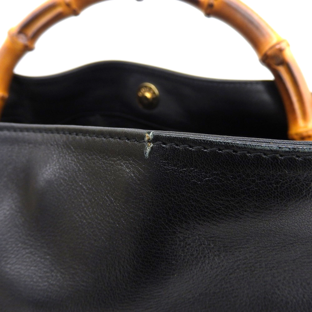 GUCCI - 【本物保証】 グッチ GUCCI バンブー 2WAYバッグ レザー GUCCI - 【本物保証】 グッチ GUCCI バンブー 2WAYバッグ レザー