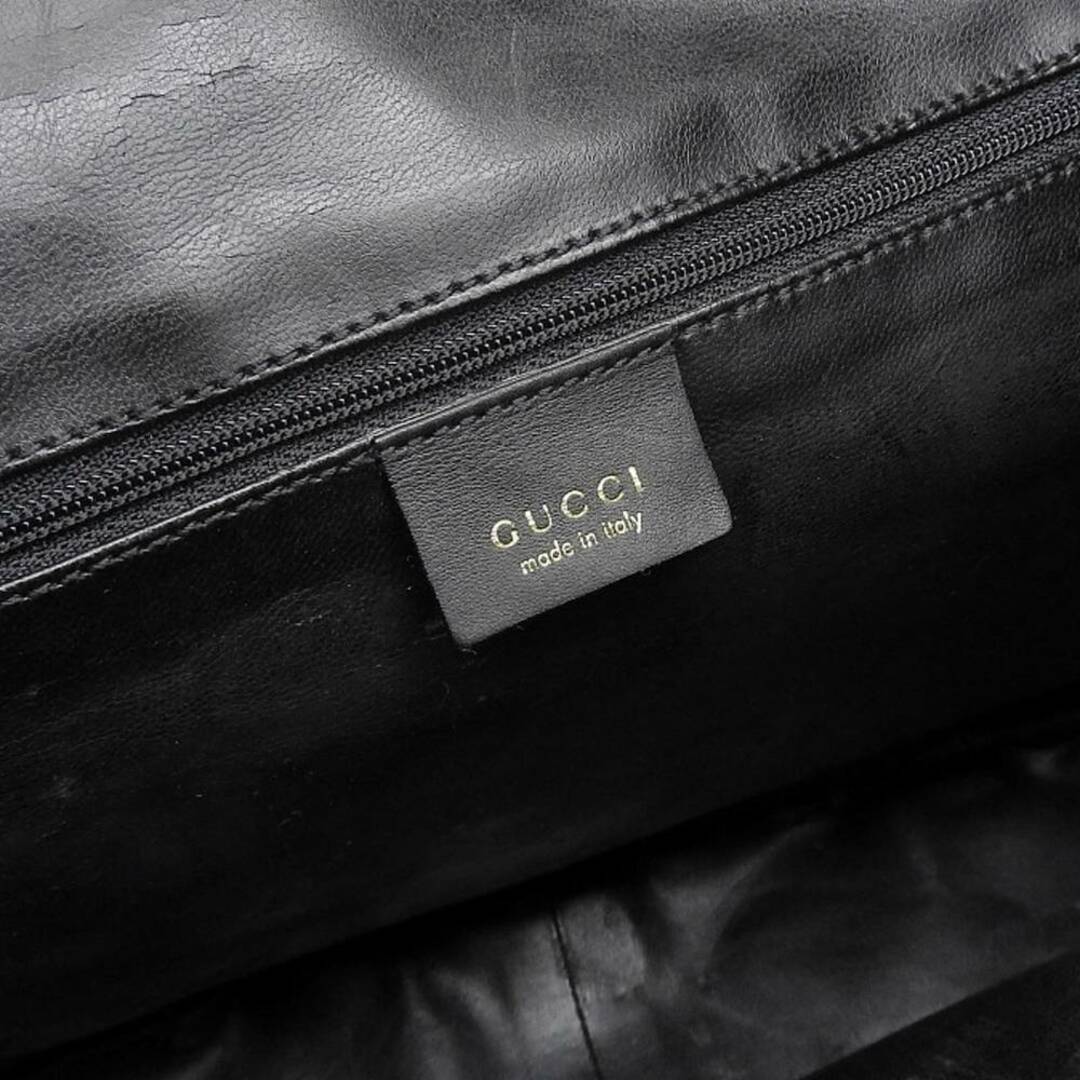 Gucci(グッチ)の【本物保証】 グッチ GUCCI バンブー 2WAYバッグ レザー ブラック 黒 001 3270 1577 ヴィンテージ レディースのバッグ(トートバッグ)の商品写真