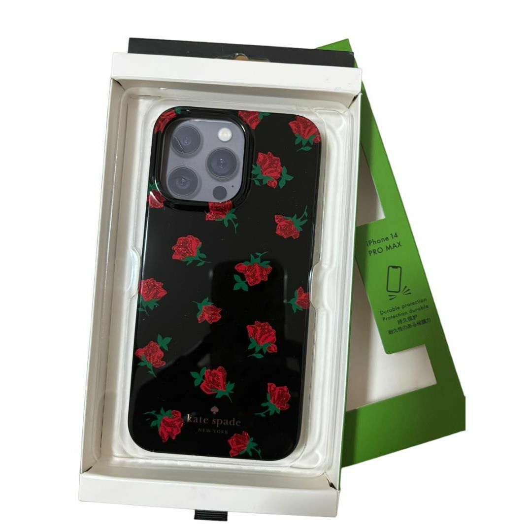 kate spade new york(ケイトスペードニューヨーク)の新品★ケイトスペード iphone14 promax ケース ローズブラック スマホ/家電/カメラのスマホアクセサリー(iPhoneケース)の商品写真