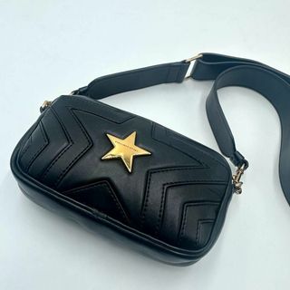 ステラマッカートニー(Stella McCartney)の美品 ステラマッカートニー ショルダーバッグ 星 スター キルティング ブラック(ショルダーバッグ)