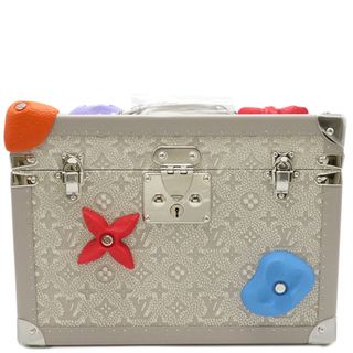 LOUIS VUITTON - ルイヴィトン LOUIS VUITTON 小物 ツールボックス トランク ボルダリング トリヨンモノグラムレザー チョークホワイト×マルチカラー シルバー金具 ジュエリーケース グレー  M20594 【箱】【中古】