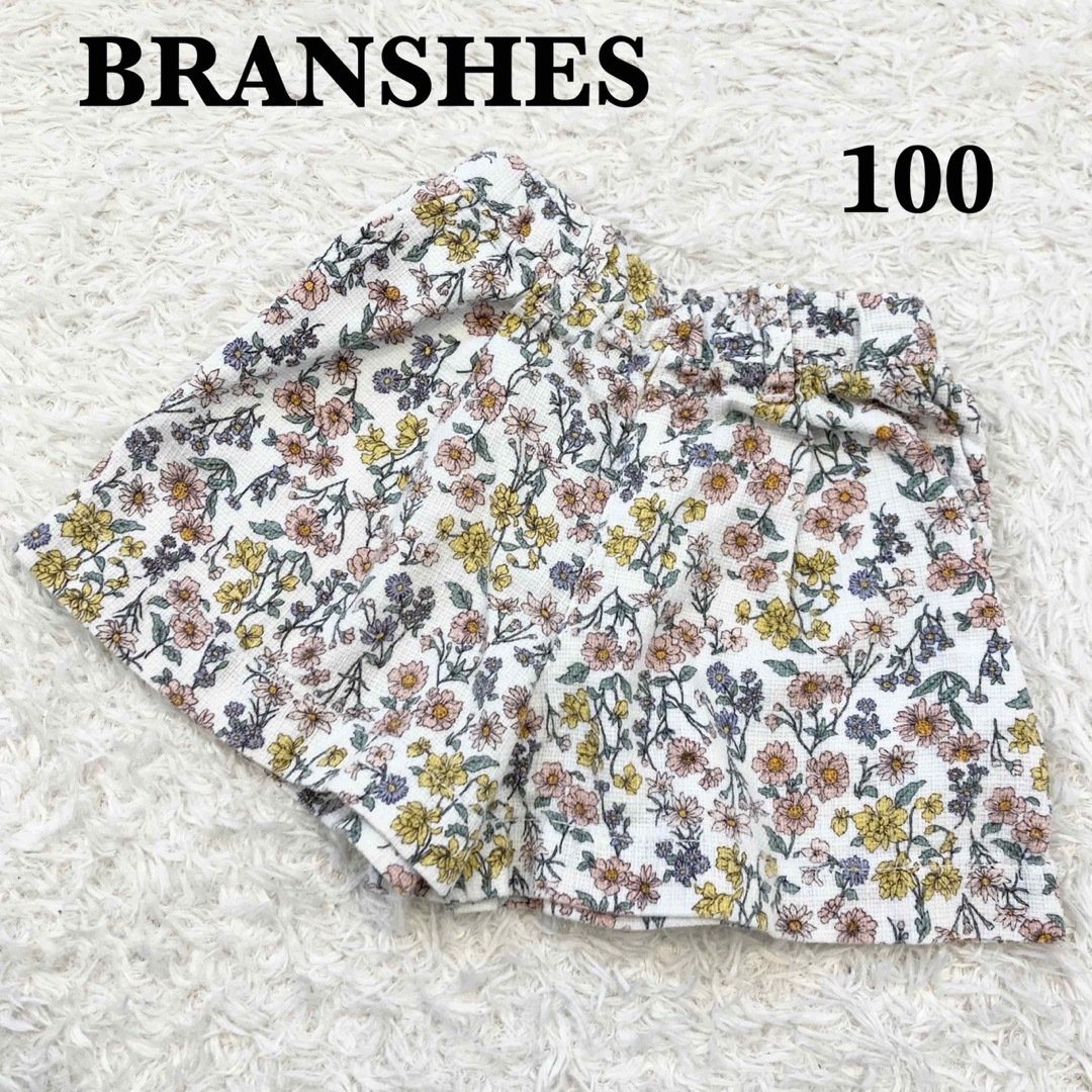 Branshes(ブランシェス)のブランシェス　 【爽パン】花柄ショートパンツ　春夏　100 キッズ/ベビー/マタニティのキッズ服女の子用(90cm~)(パンツ/スパッツ)の商品写真