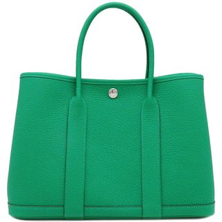 エルメス(Hermes)のエルメス HERMES トートバッグ ガーデンパーティーTPM ネゴンダ ミント シルバー金具 緑  B刻印（2023年製） 【箱】【中古】(トートバッグ)