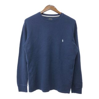 ポロラルフローレン(POLO RALPH LAUREN)のPolo by Ralph Lauren ポロ ラルフローレン サーマル 長袖Ｔシャツ ワンポイント ネイビー (メンズ L) 中古 古着 Q6626(Tシャツ/カットソー(半袖/袖なし))