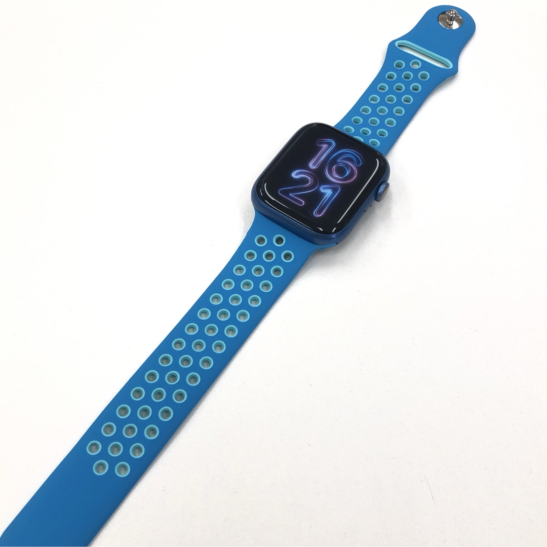 Apple Watch(アップルウォッチ)のApple Watch series7 ブルー 本体 45mm アップル スマホ/家電/カメラのスマートフォン/携帯電話(その他)の商品写真