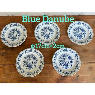 Blue Danube 17cm 5枚セット　ブルーオニオン　デザート皿　平皿(食器)