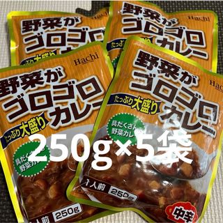 野菜がゴロゴロカレー中辛250g5袋(レトルト食品)