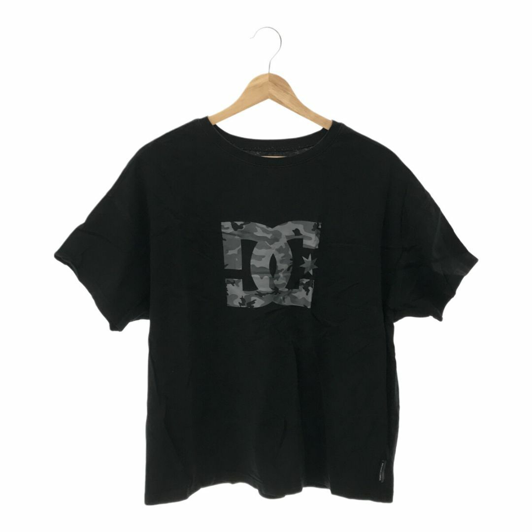 トップス Tシャツ ワンポイント ロゴ 半袖 レディース ブラック 160 綿 レディースのトップス(Tシャツ(半袖/袖なし))の商品写真