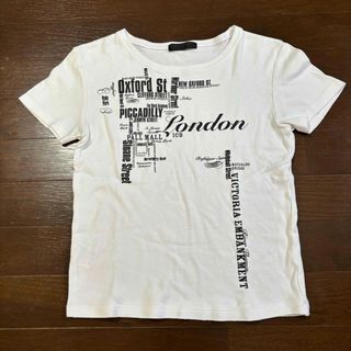 アイシービー(ICB)のiCB オンワード樫山❗️レディース　Tシャツ　カットソー　半袖　ロゴ入り　白S(Tシャツ(半袖/袖なし))