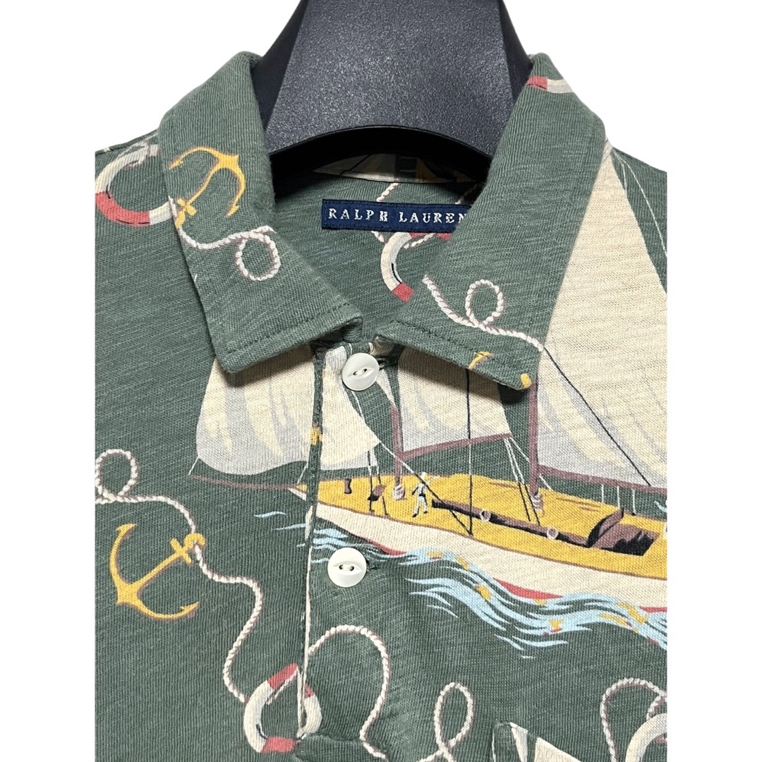 Ralph Lauren(ラルフローレン)の匿名発送　美品　ラルフローレン　マリンスカーフデザインポロシャツ　M相当 レディースのトップス(ポロシャツ)の商品写真
