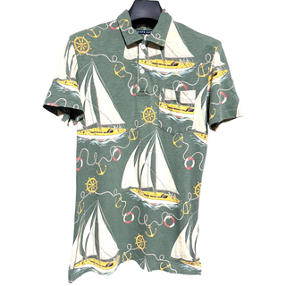 ラルフローレン(Ralph Lauren)の匿名発送　美品　ラルフローレン　マリンスカーフデザインポロシャツ　M相当(ポロシャツ)
