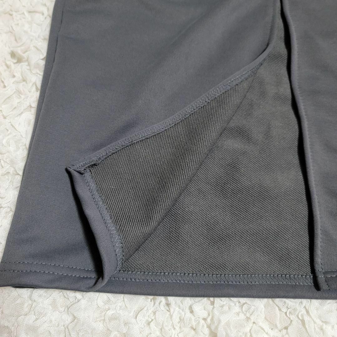 SHEIN(シーイン)のSHEIN　ジャージ素材　ロングスカート　グレー　Lサイズ レディースのスカート(ロングスカート)の商品写真