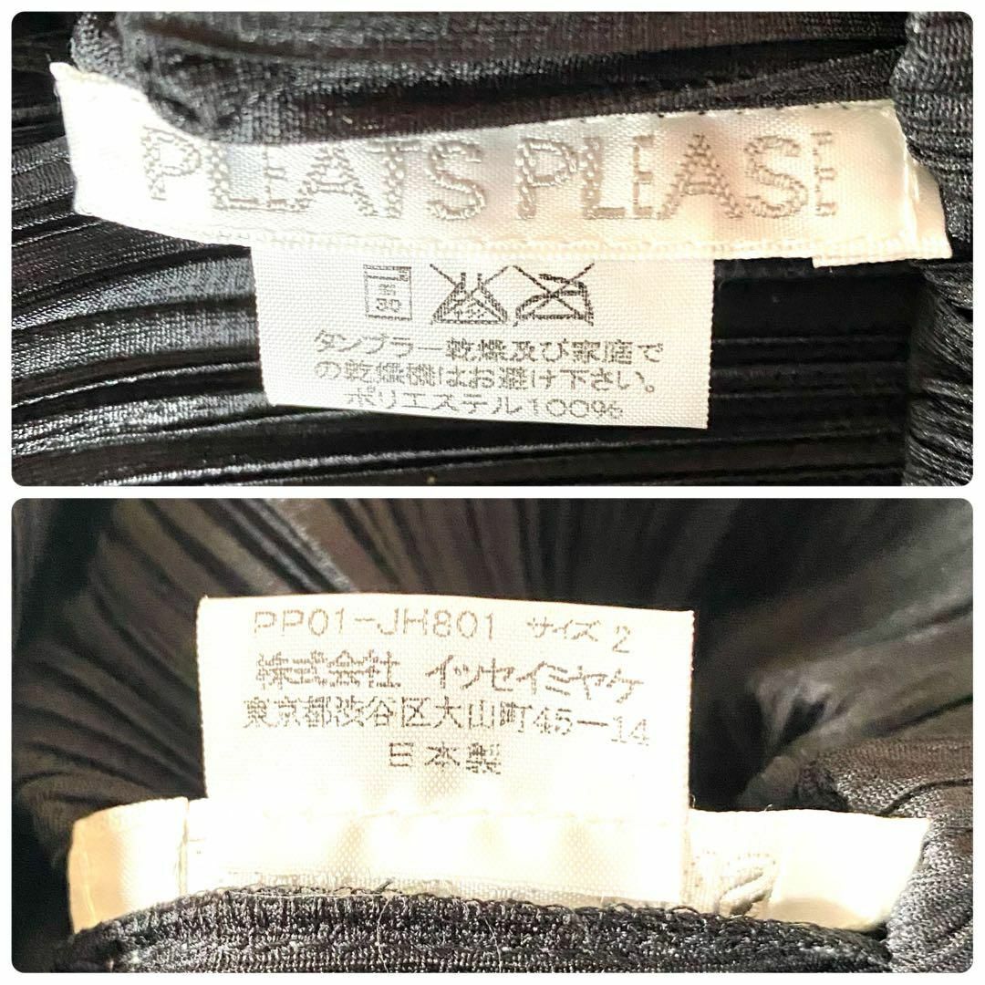 PLEATS PLEASE ISSEY MIYAKE(プリーツプリーズイッセイミヤケ)の未使用級　プリーツプリーズ　マキシ丈　ロング　ワンピース　黒　ブラック2 M レディースのワンピース(ロングワンピース/マキシワンピース)の商品写真