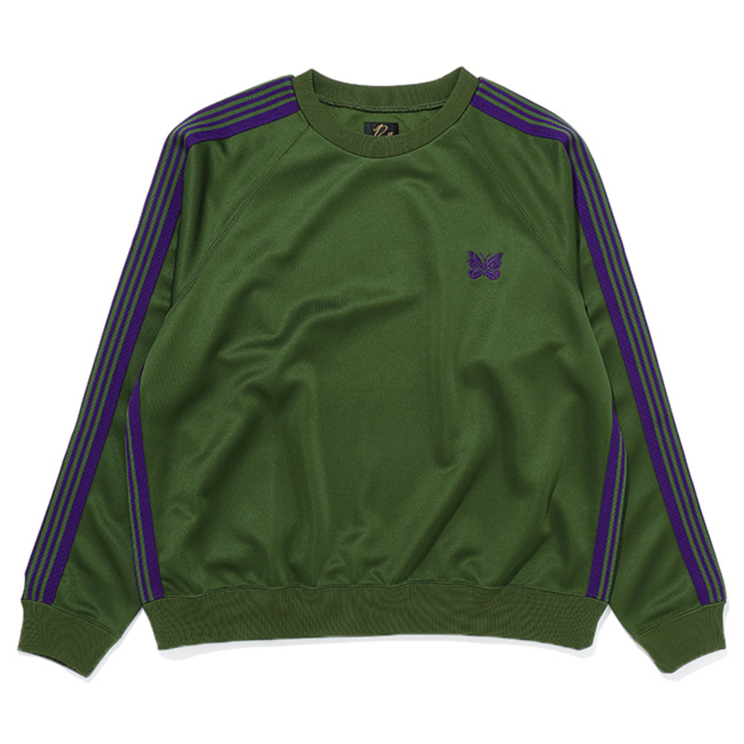 Needles(ニードルス)のニードルズ/NEEDLES トレーナー アパレル メンズ TRACK CREW NECK SHIRT - POLY SMOOTH スウェット IVY GREEN NS245-0001-0002 _0410ff メンズのトップス(スウェット)の商品写真