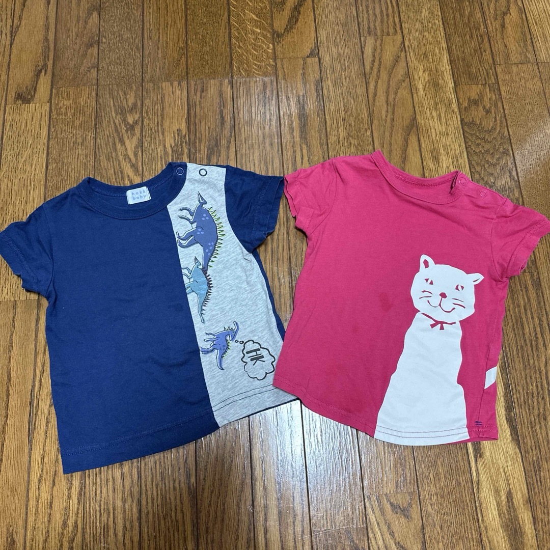 Orange hakka(オレンジハッカ)の【hakka baby】【orange hakka】Tシャツ２枚セット　80 キッズ/ベビー/マタニティのベビー服(~85cm)(Ｔシャツ)の商品写真