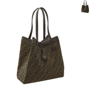 フェンディ(FENDI)のフェンディ FENDI オリガミ ショルダーバッグ ラージ FENDI ORIGAMI バケットバッグ FFジャカードファブリック 8BH415 AFPM(トートバッグ)