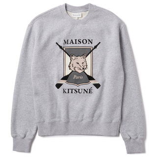 メゾンキツネ(MAISON KITSUNE')のメゾンキツネ/MAISON KITSUNE トレーナー アパレル メンズ COLLEGE FOX PRINTED COMFORT SWEATSHIRT スウェット LIGHT GREY MELANGE LM00309KM0307-0001-H120 _0410ff(スウェット)