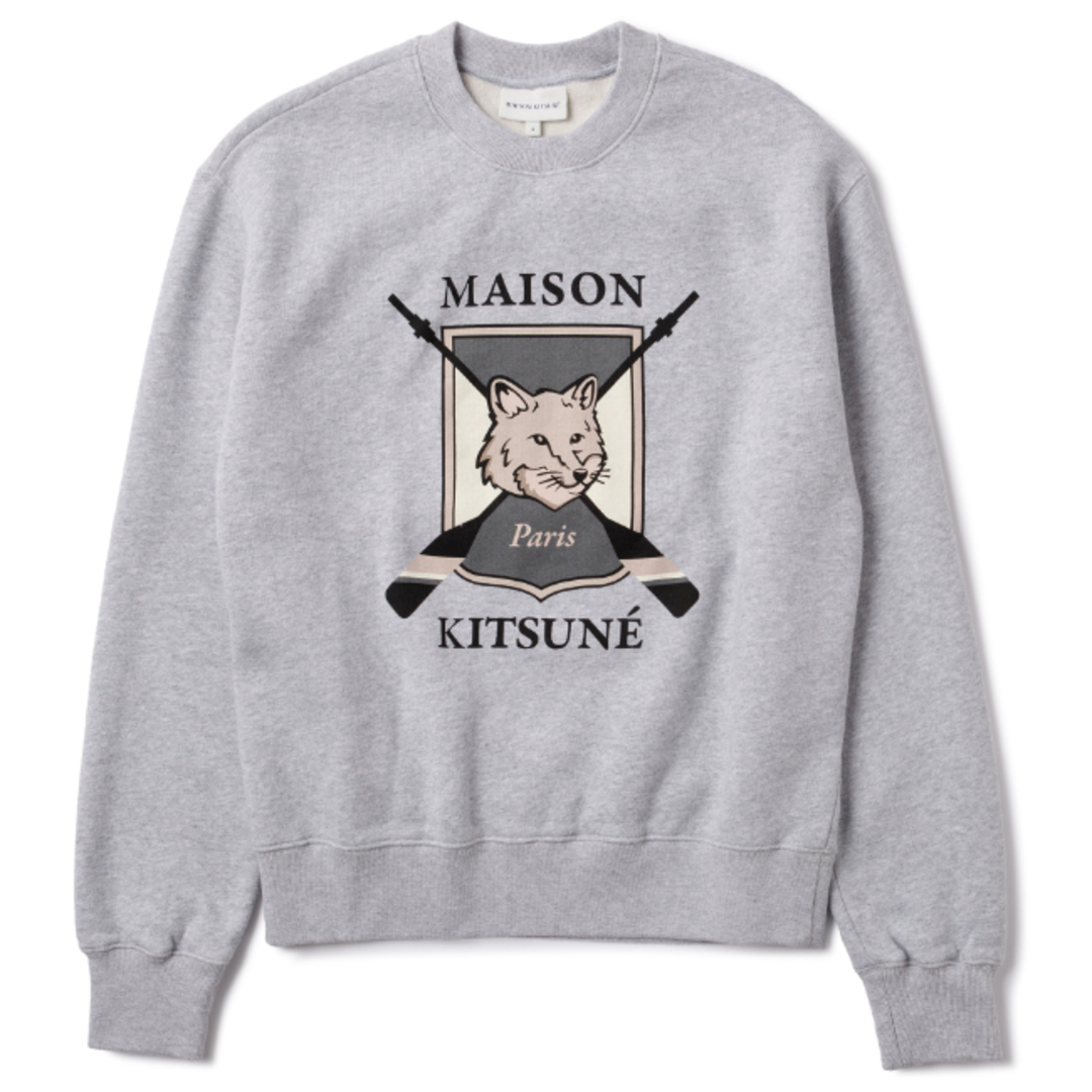 MAISON KITSUNE'(メゾンキツネ)のメゾンキツネ/MAISON KITSUNE トレーナー アパレル メンズ COLLEGE FOX PRINTED COMFORT SWEATSHIRT スウェット LIGHT GREY MELANGE LM00309KM0307-0001-H120 _0410ff メンズのトップス(スウェット)の商品写真