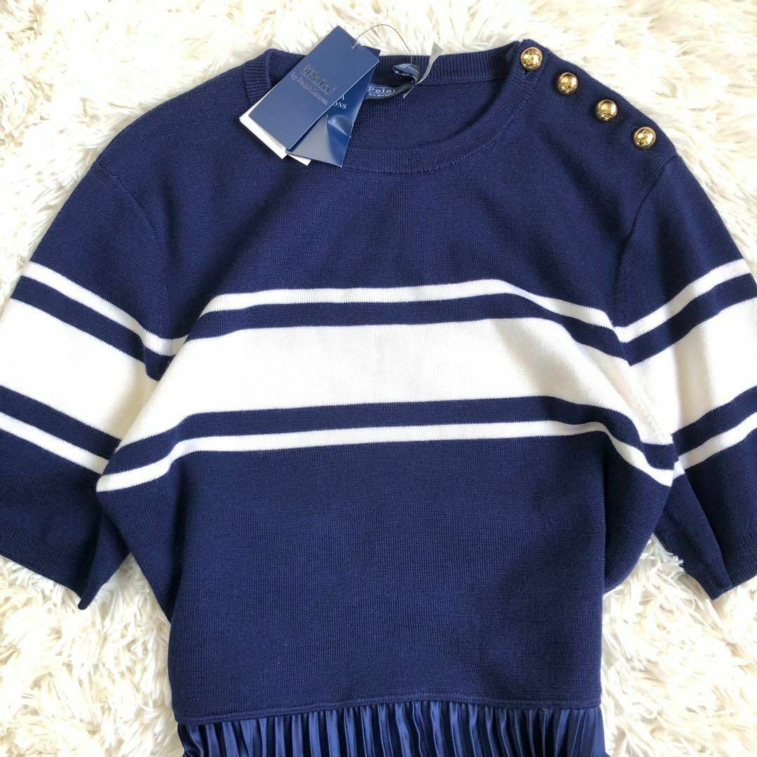 POLO RALPH LAUREN(ポロラルフローレン)の【新品】ポロラルフローレン 23SS マキシ丈ワンピース XL カシミヤ シルク レディースのワンピース(ロングワンピース/マキシワンピース)の商品写真