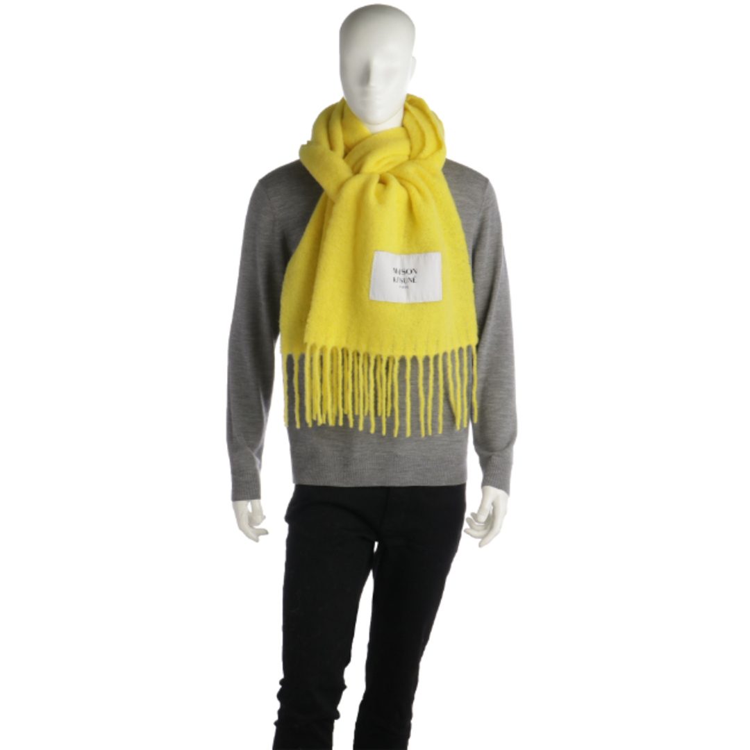 MAISON KITSUNE'(メゾンキツネ)のメゾンキツネ/MAISON KITSUNE ストール メンズ BABY ALPACA PLAIN SCARF マフラー LEMON LW06206WA0022-0012-P725 _0410ff メンズのファッション小物(マフラー)の商品写真