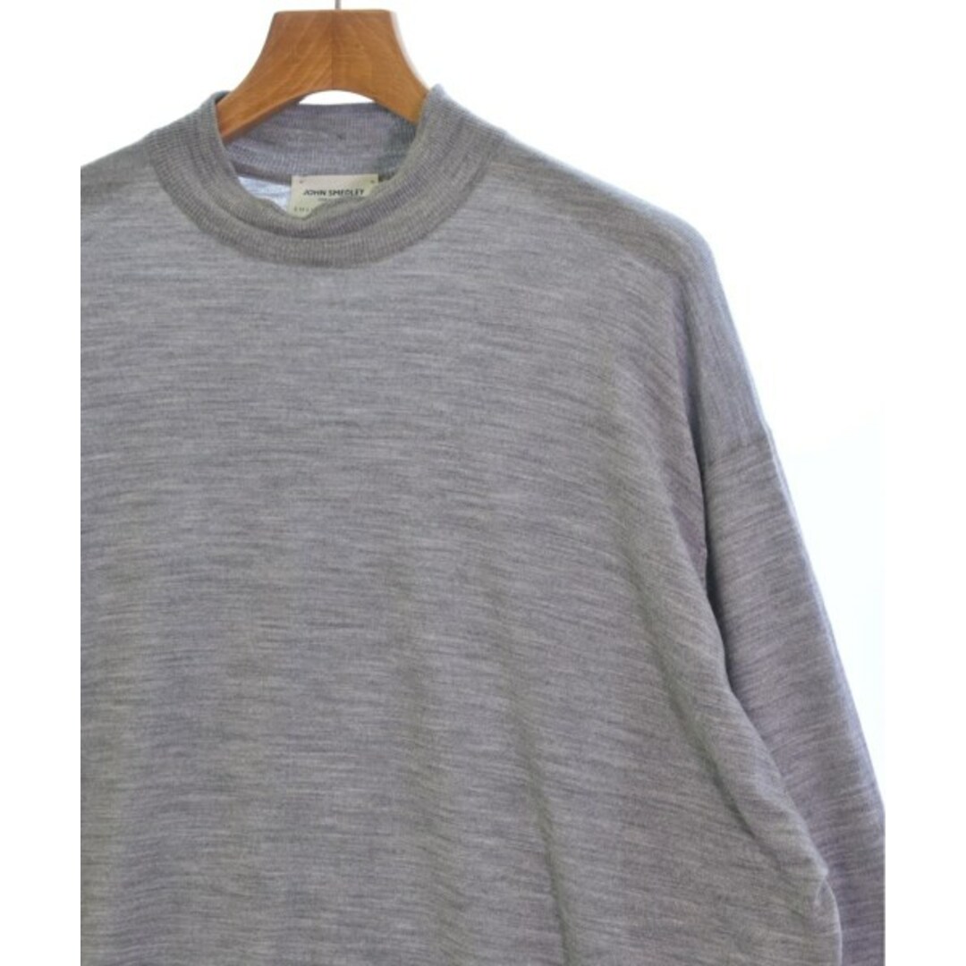 JOHN SMEDLEY(ジョンスメドレー)のJOHN SMEDLEY ジョンスメドレー ニット・セーター M グレー 【古着】【中古】 メンズのトップス(ニット/セーター)の商品写真