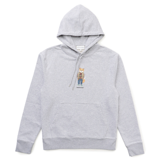 MAISON KITSUNE' - メゾンキツネ/MAISON KITSUNE スウェットアパレル メンズ DRESSED FOX REGULAR HOODIE パーカー LIGHT GREY MELANGE LM00304KM0001-0001-H120 _0410ff