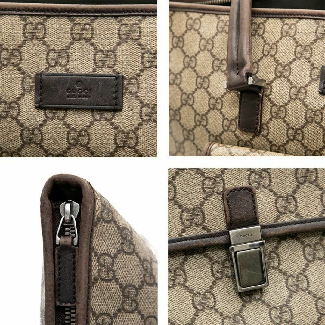 Gucci(グッチ)のグッチ 108832 GGスプリーム トートバッグ ハンドバッグ レザー PVC レディースのバッグ(トートバッグ)の商品写真