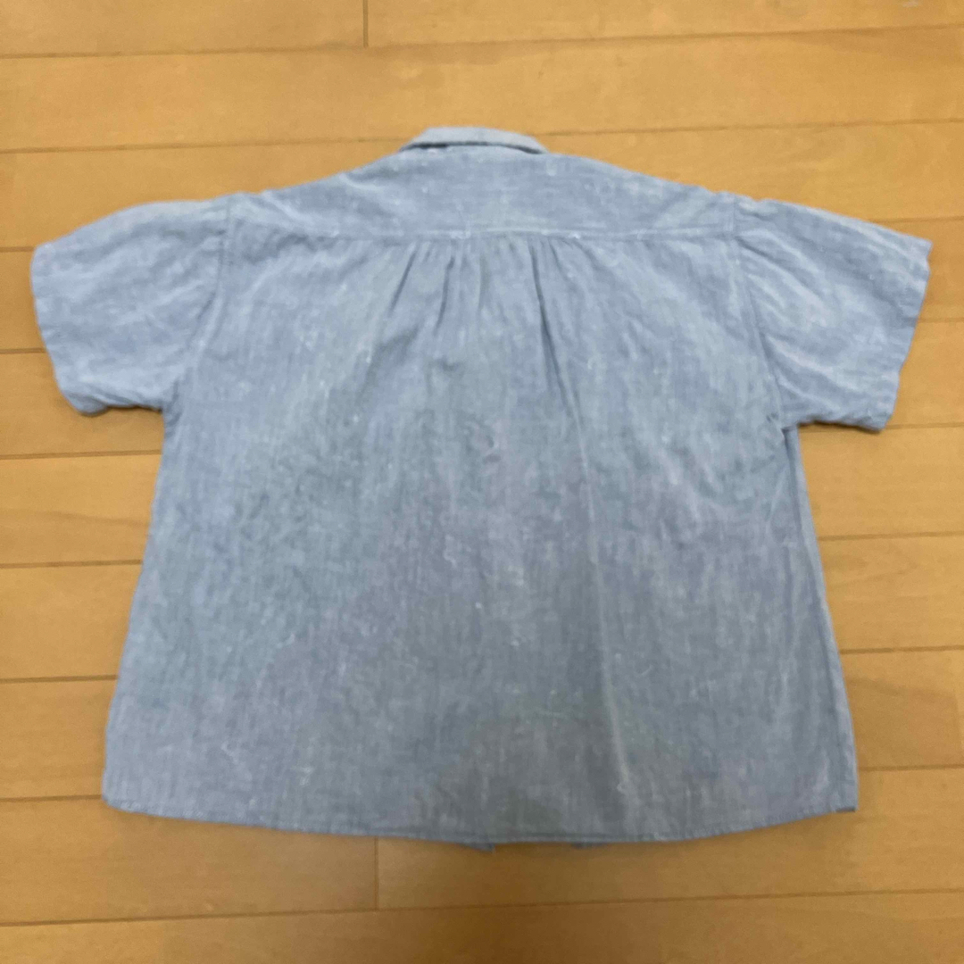 半袖ブラウス　ブルー　チャームアップ キッズ/ベビー/マタニティのキッズ服女の子用(90cm~)(ブラウス)の商品写真