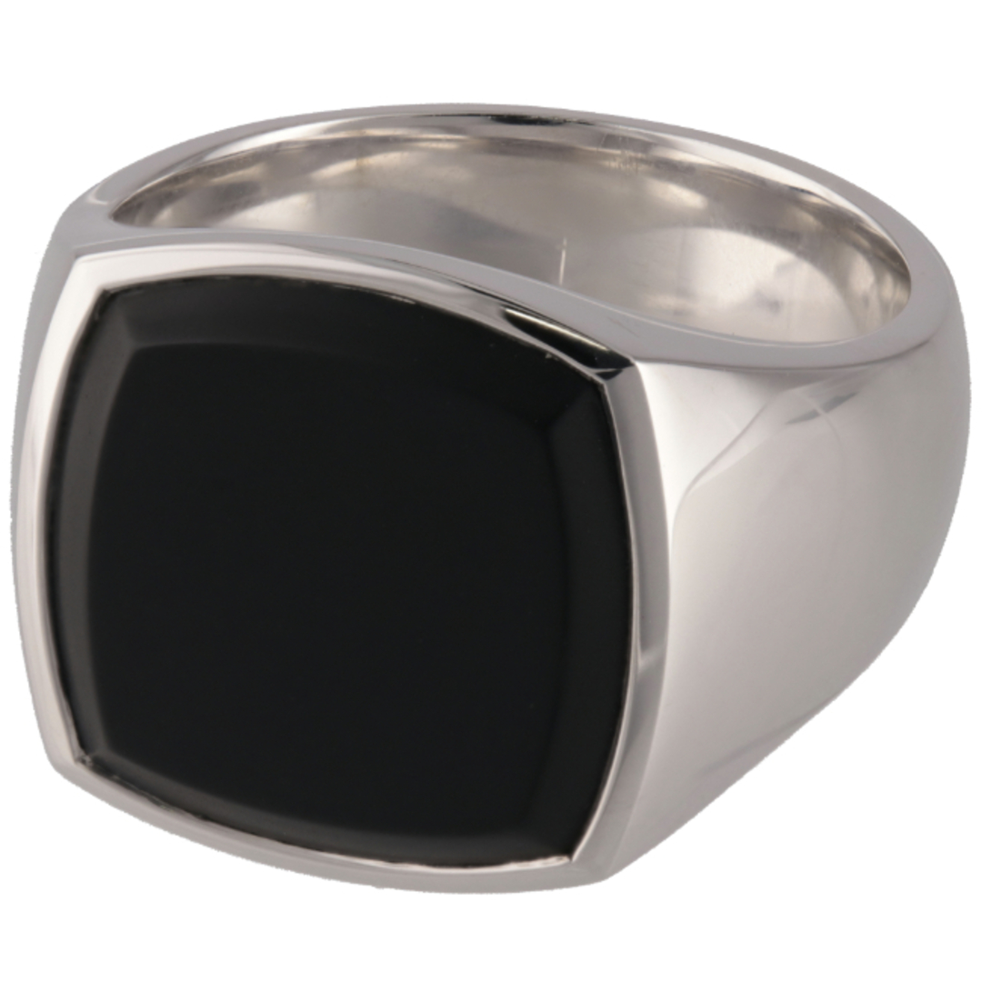 TOM WOOD(トムウッド)のトム ウッド/TOM WOOD 指輪 メンズ CUSHION BLACK ONYX M リング SILVER R74HPMBO01-S925-0001 _0410ff メンズのアクセサリー(リング(指輪))の商品写真