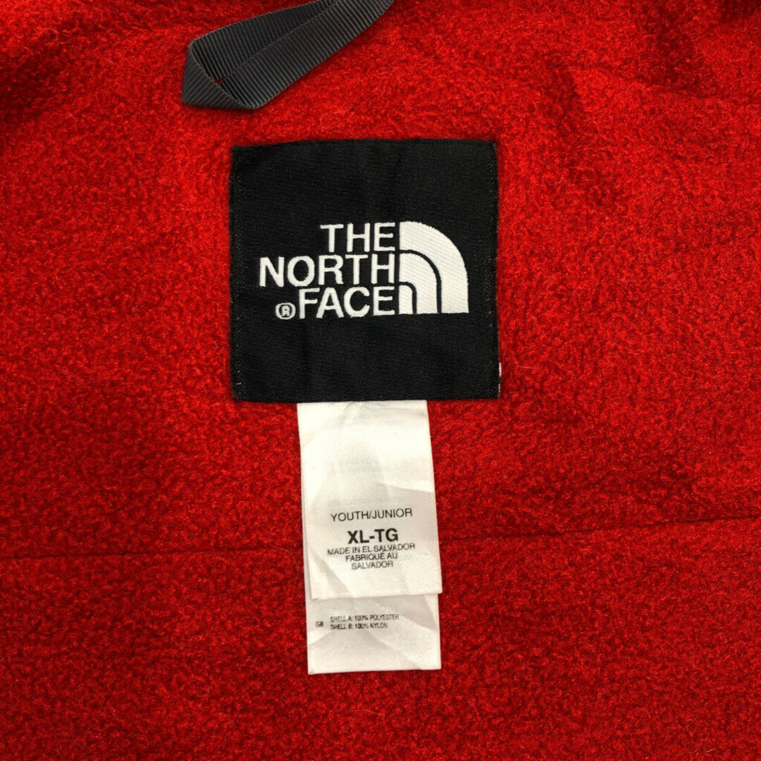 THE NORTH FACE(ザノースフェイス)のTHE NORTH FACE ノースフェイス フリースジャケット アウトドア ワンポイント レッド (ユース XL) 中古 古着 Q6638 キッズ/ベビー/マタニティのキッズ服男の子用(90cm~)(ジャケット/上着)の商品写真