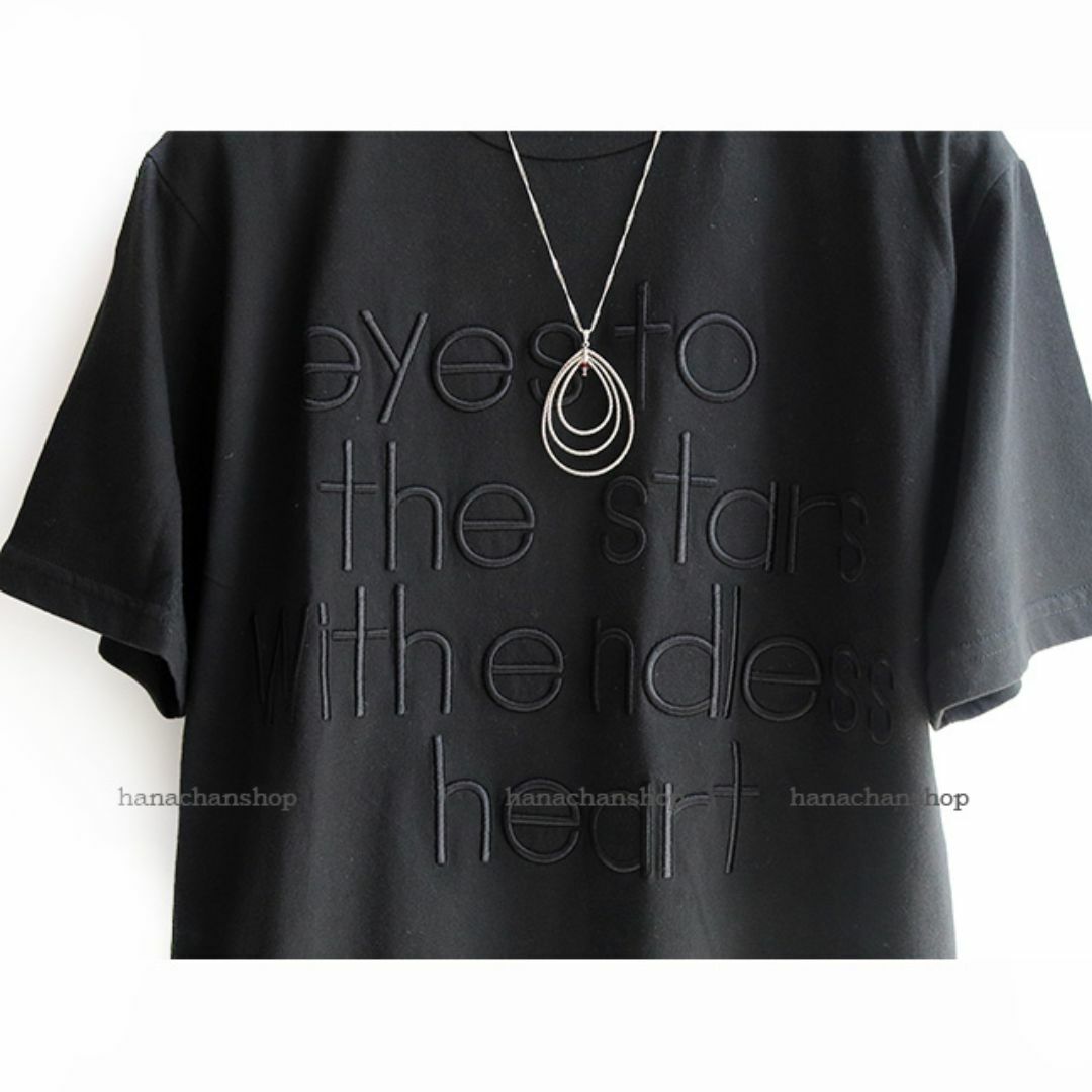 SCOT CLUB(スコットクラブ)の定価9990円【新品】スコットクラブ ヤマダヤ★ロゴ刺繍Ｔシャツ・黒 レディースのトップス(Tシャツ(半袖/袖なし))の商品写真