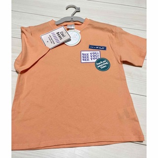 新品 キッズ 半袖 Tシャツ オレンジ トップス 綿100% 140cm(Tシャツ/カットソー)