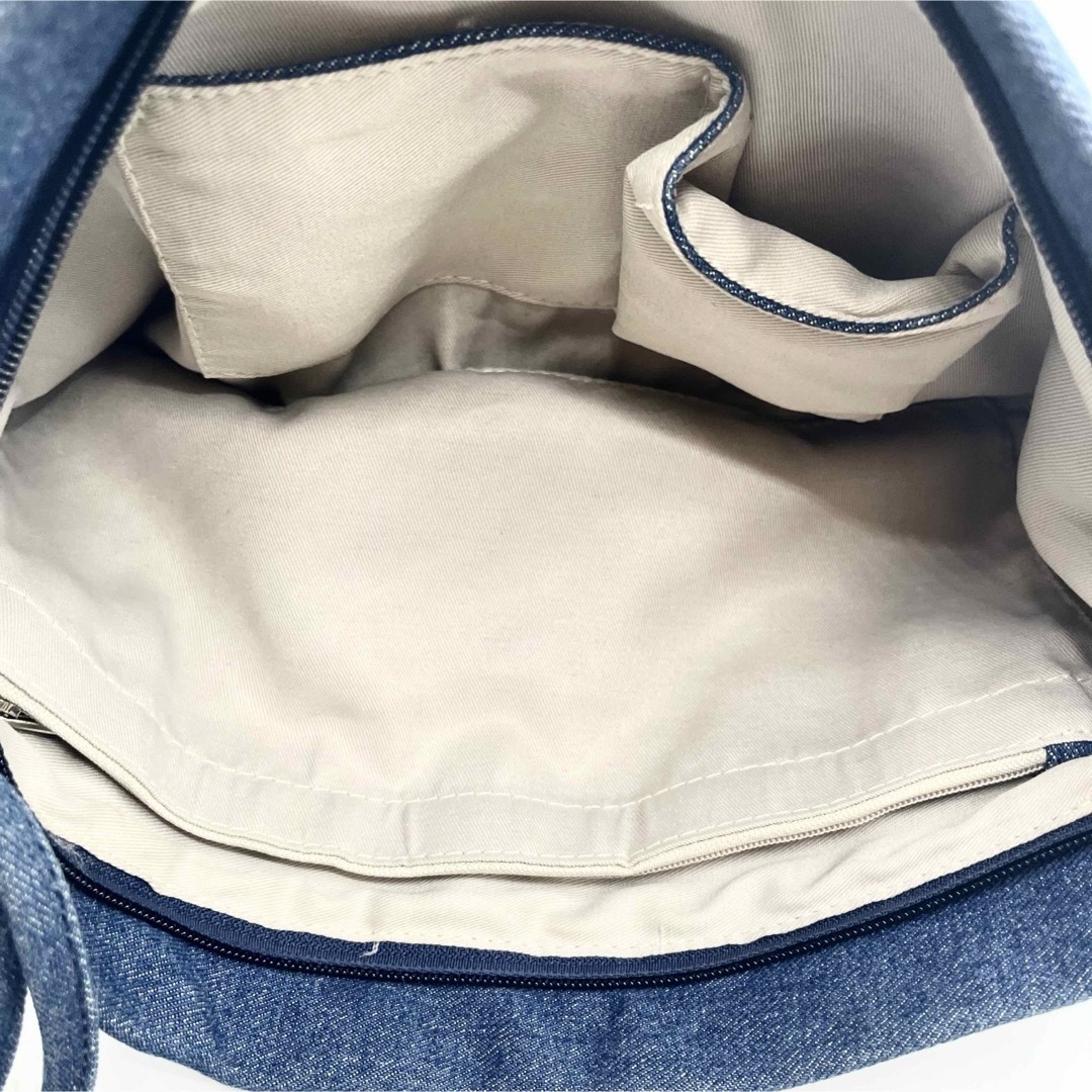 良品 クラッチバッグ ユニオンジャック デニム ストーン ビーズ スタッズ 青 レディースのバッグ(クラッチバッグ)の商品写真
